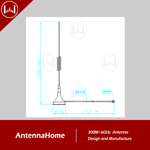2G/3G/4G H200 MeterSpring Antenna