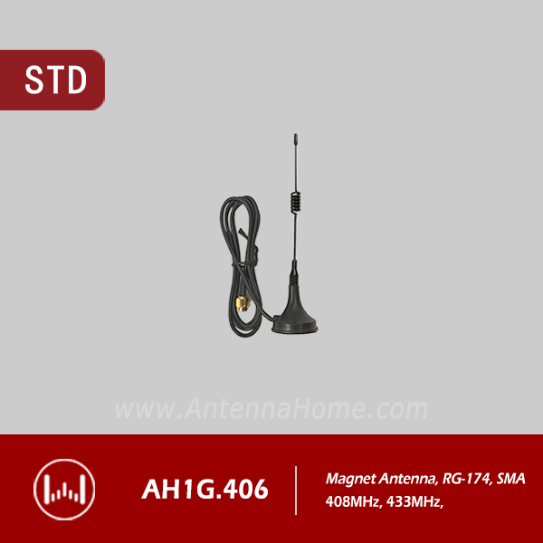H145 Magnetic SMA-J, 408MHz 433MHz Antenna