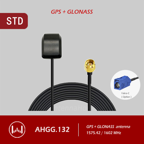 GPS/GLONASS, SMA-J, External Active Antenna 