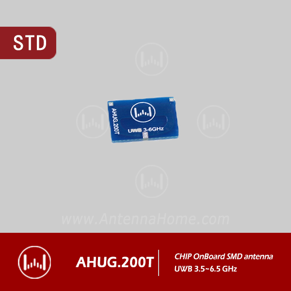 PCB Internal, UWB CHIP antenna, AHUG.200T, PDOA, TDOA, Decawave, DW1000, DW3000  